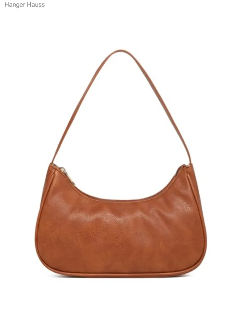 Vegan Leather Hobo Sling Tote Handbag Retro Purse with Zipper Closure